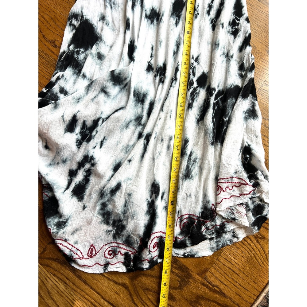 Seven Islands Dress One Size Tie Dye Embroidered Coverup Light Handkerchief Boho - Picture 7 of 9